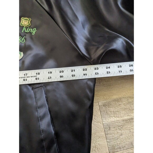 VTG Pistol King 1986 Brooklyn Schuetzen Corp + Pins Nylon Bomber Jckt Sz M OOAK - Picture 5 of 16